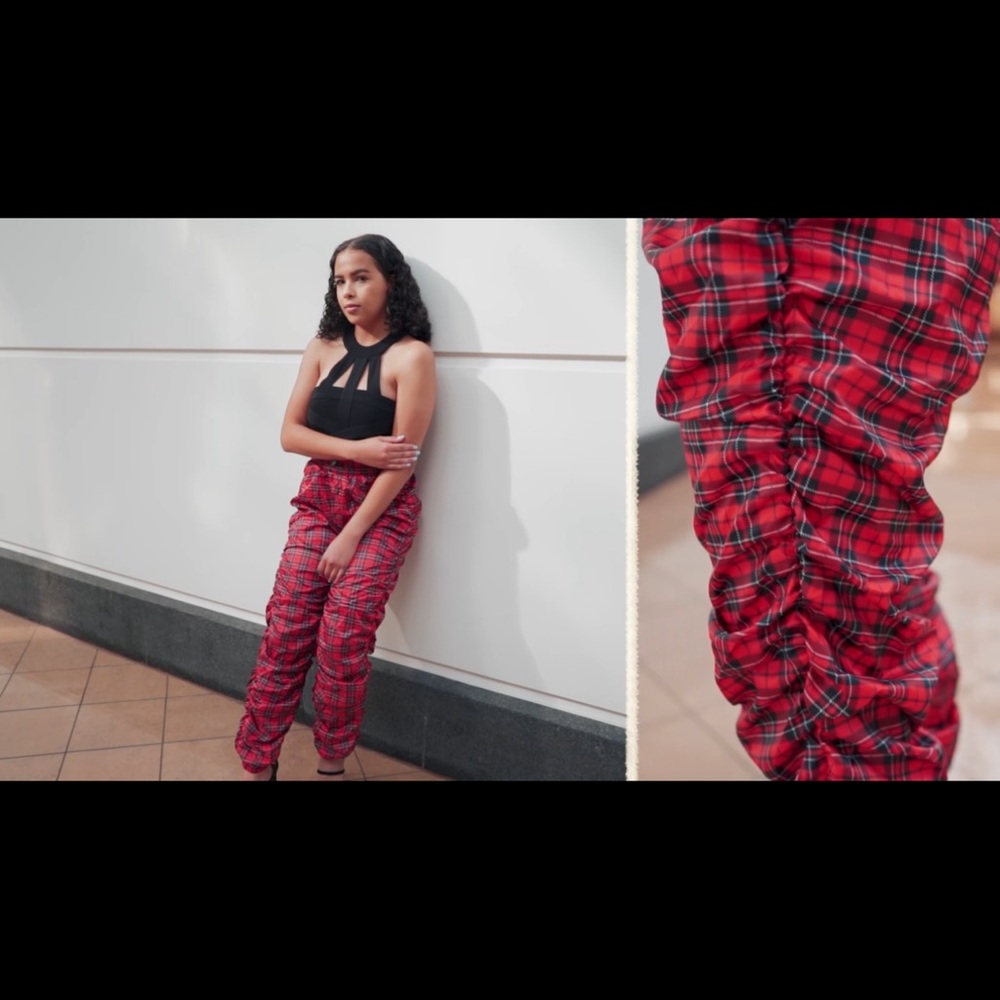 Plaid Red Women's Pants